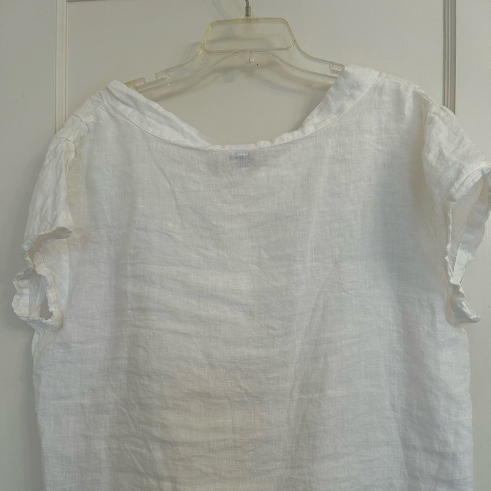 White linen blouse